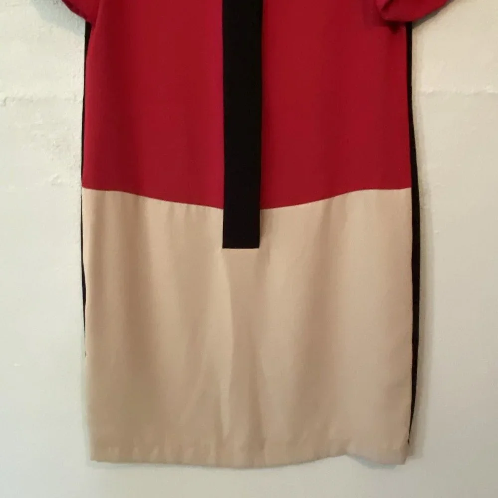 Calvin Klein Womens Sz 6 Colorblock Short Sleeve Shift Dress Career Work Modern - Picture 3 of 9